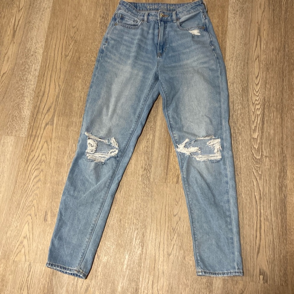 Blue, mom jeans